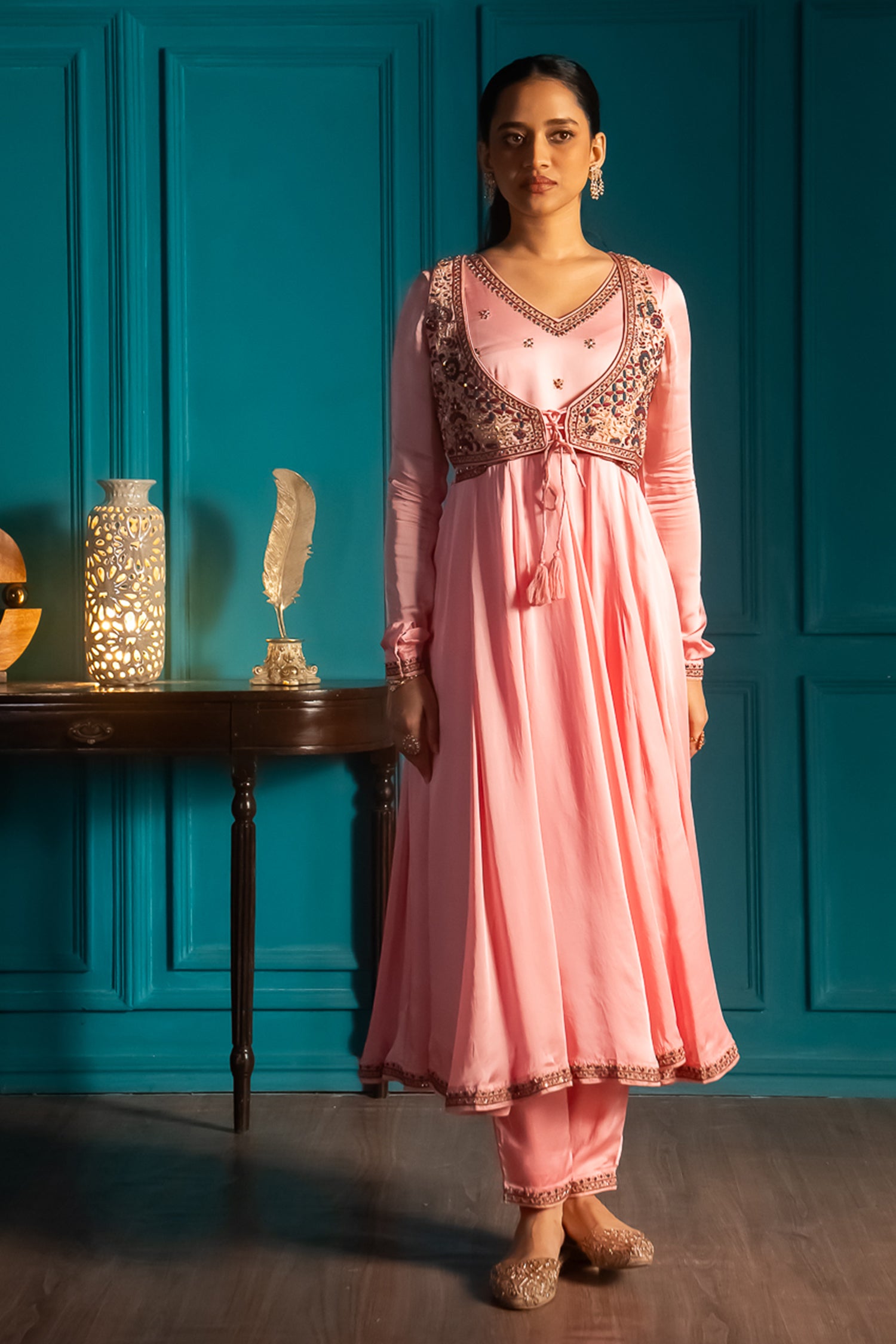 Pink Anarkali Suit Set