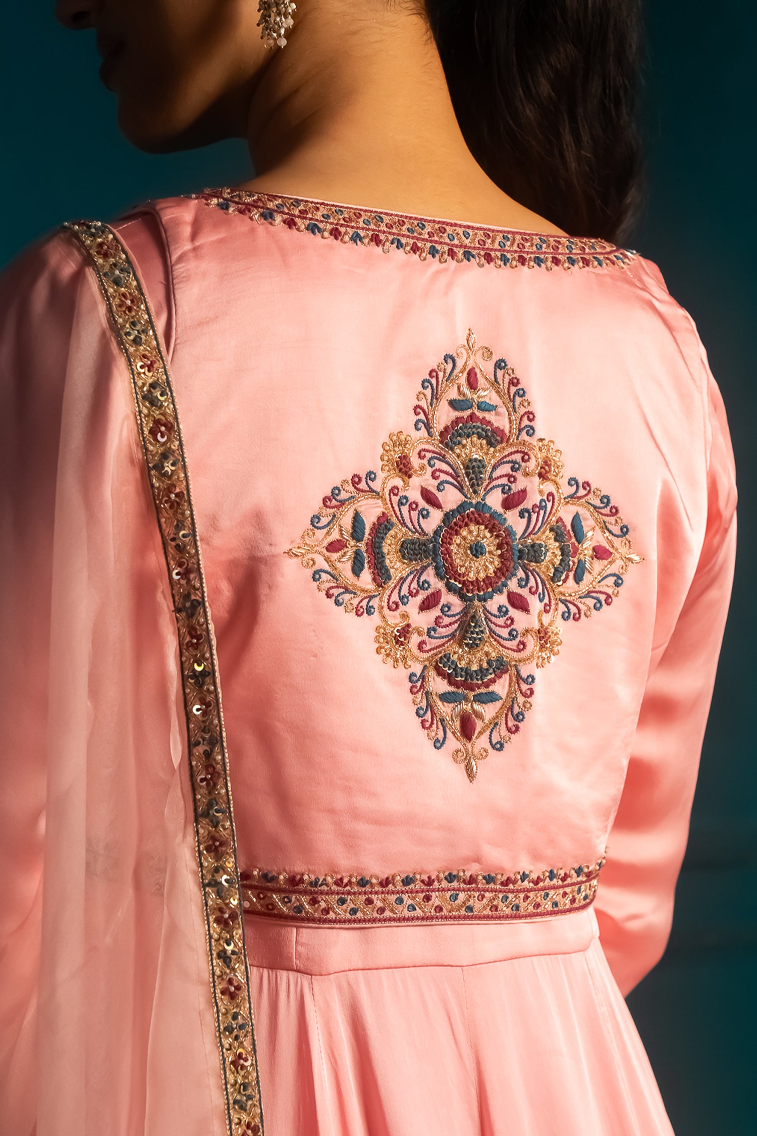 Pink Anarkali Suit Set