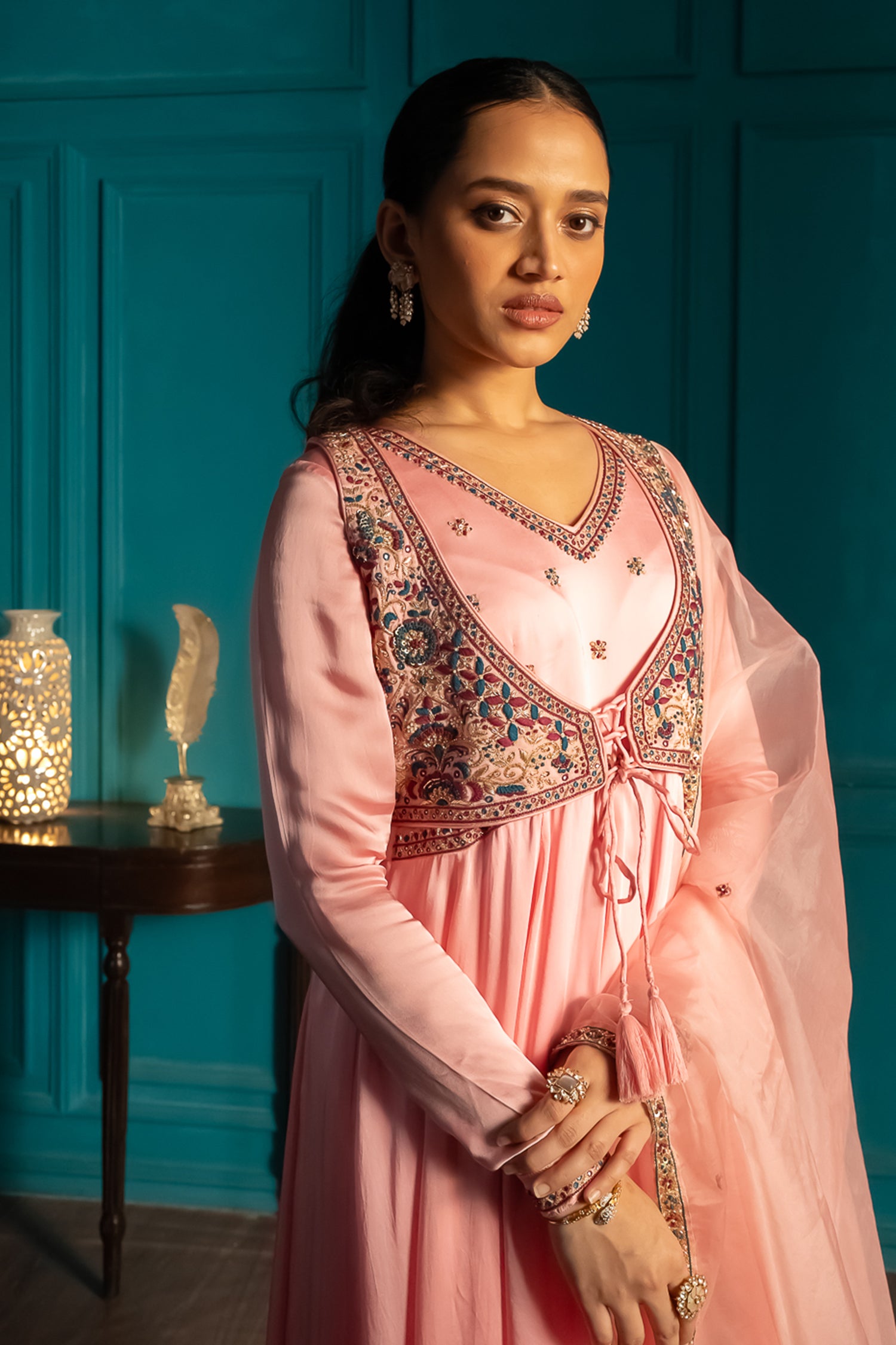 Pink Anarkali Suit Set