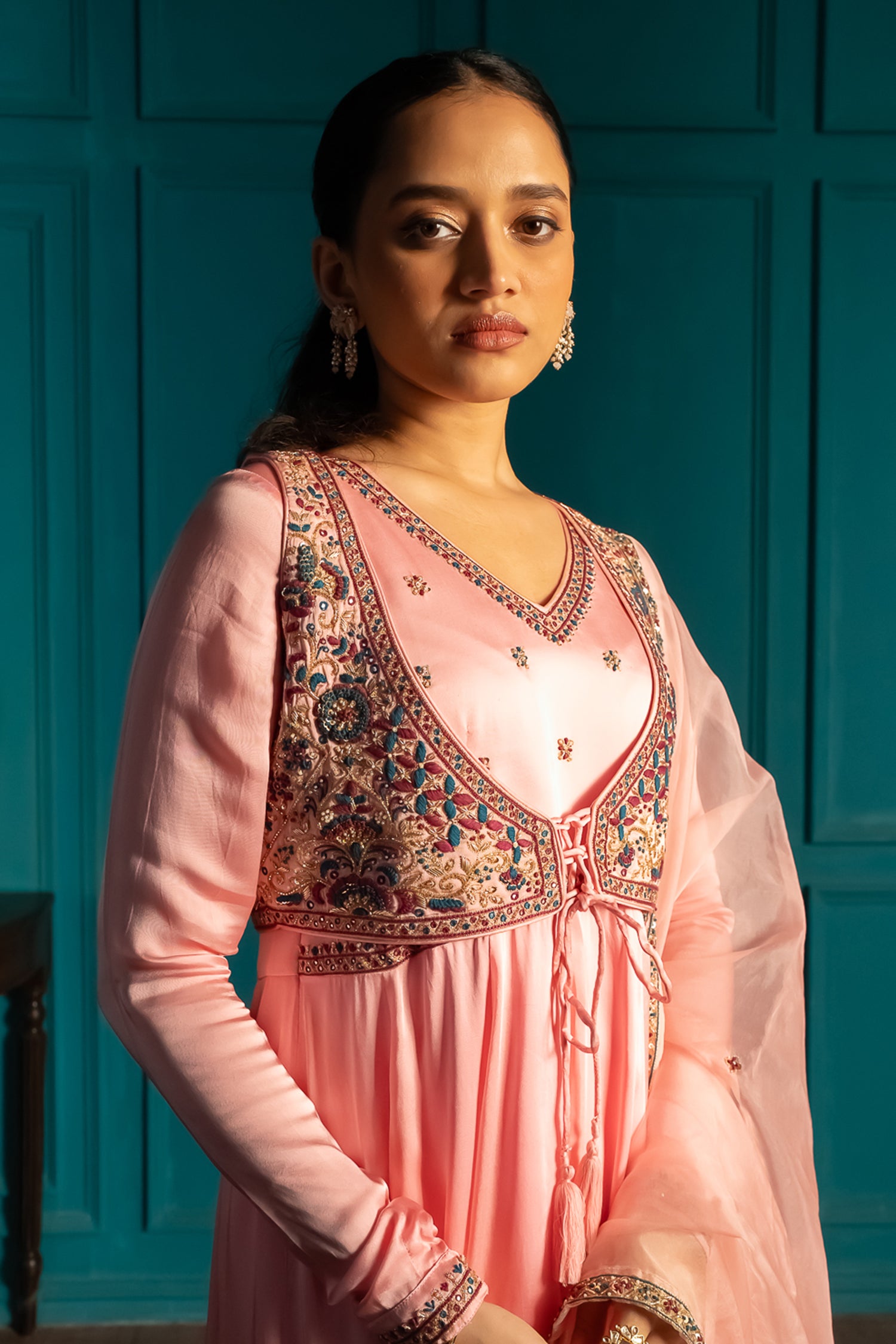 Pink Anarkali Suit Set