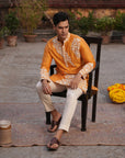 Yusuf Mustard Silk Chanderi Kurta Set