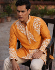 Yusuf Mustard Silk Chanderi Kurta Set