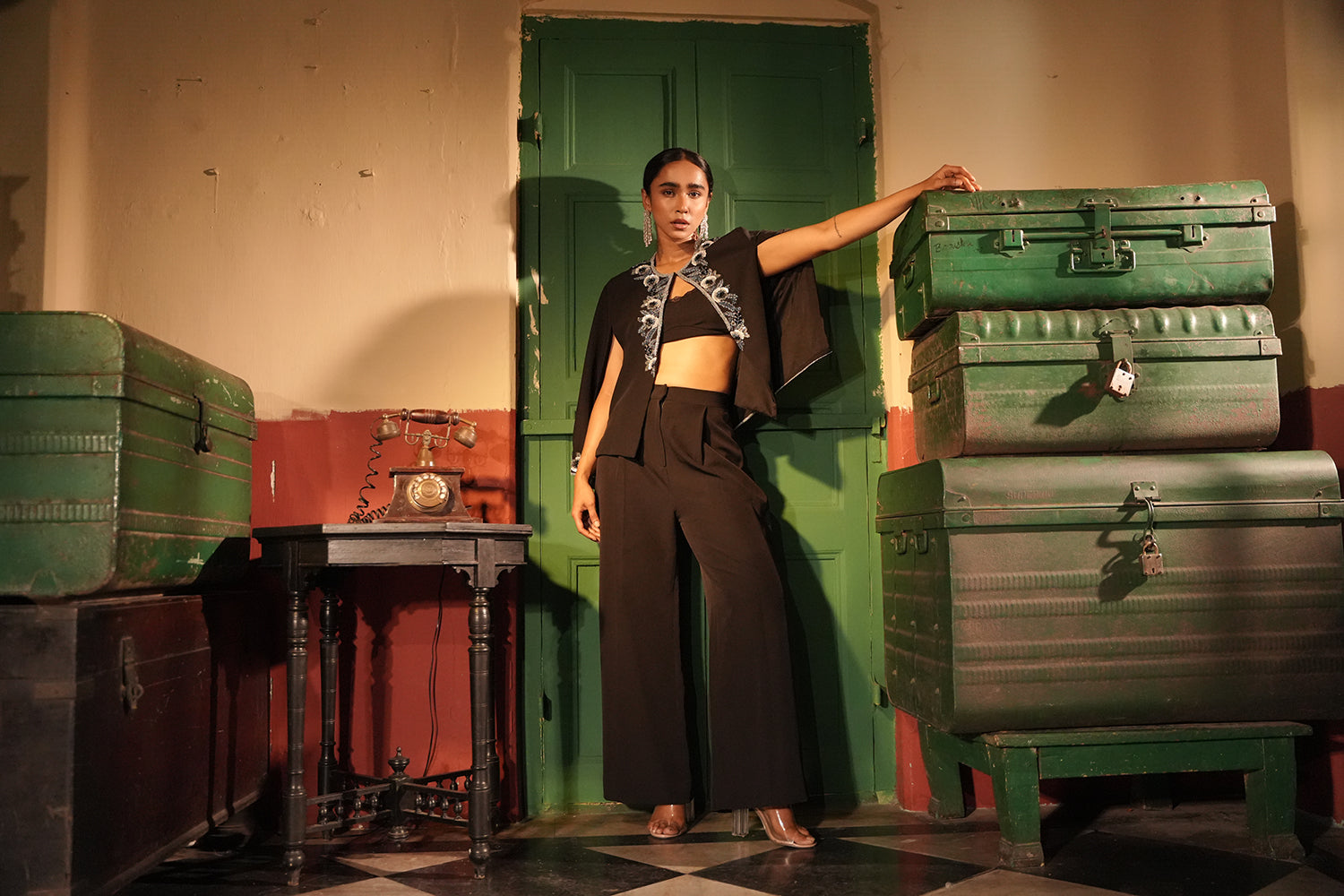 Zara Black Blazer Set