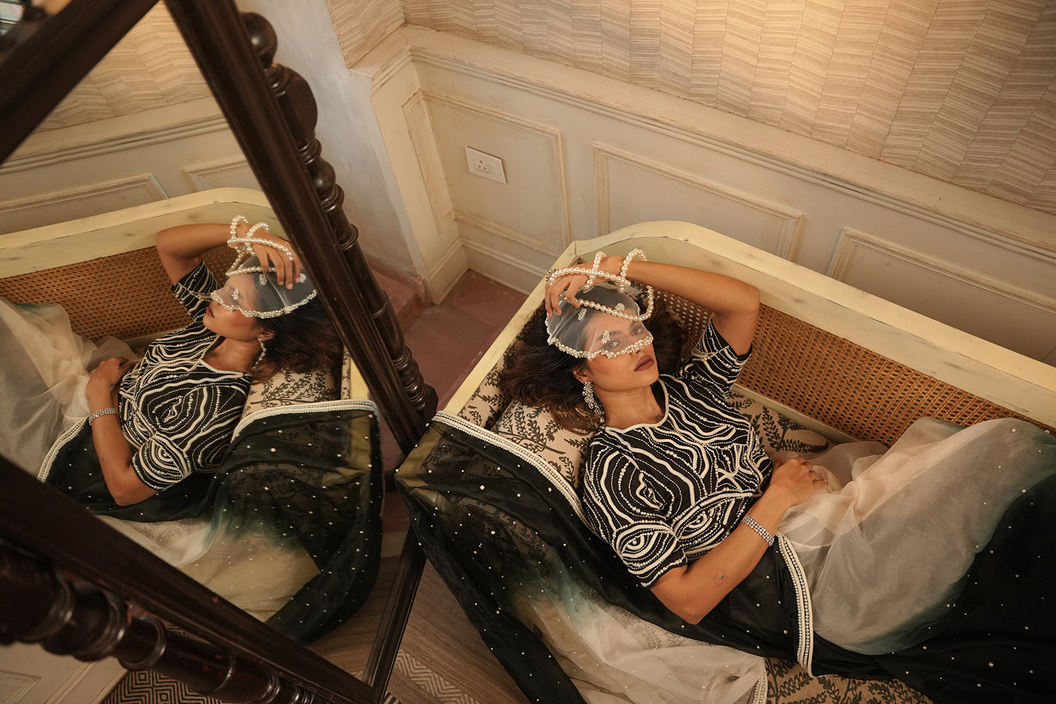 TT Black Ombre Saree