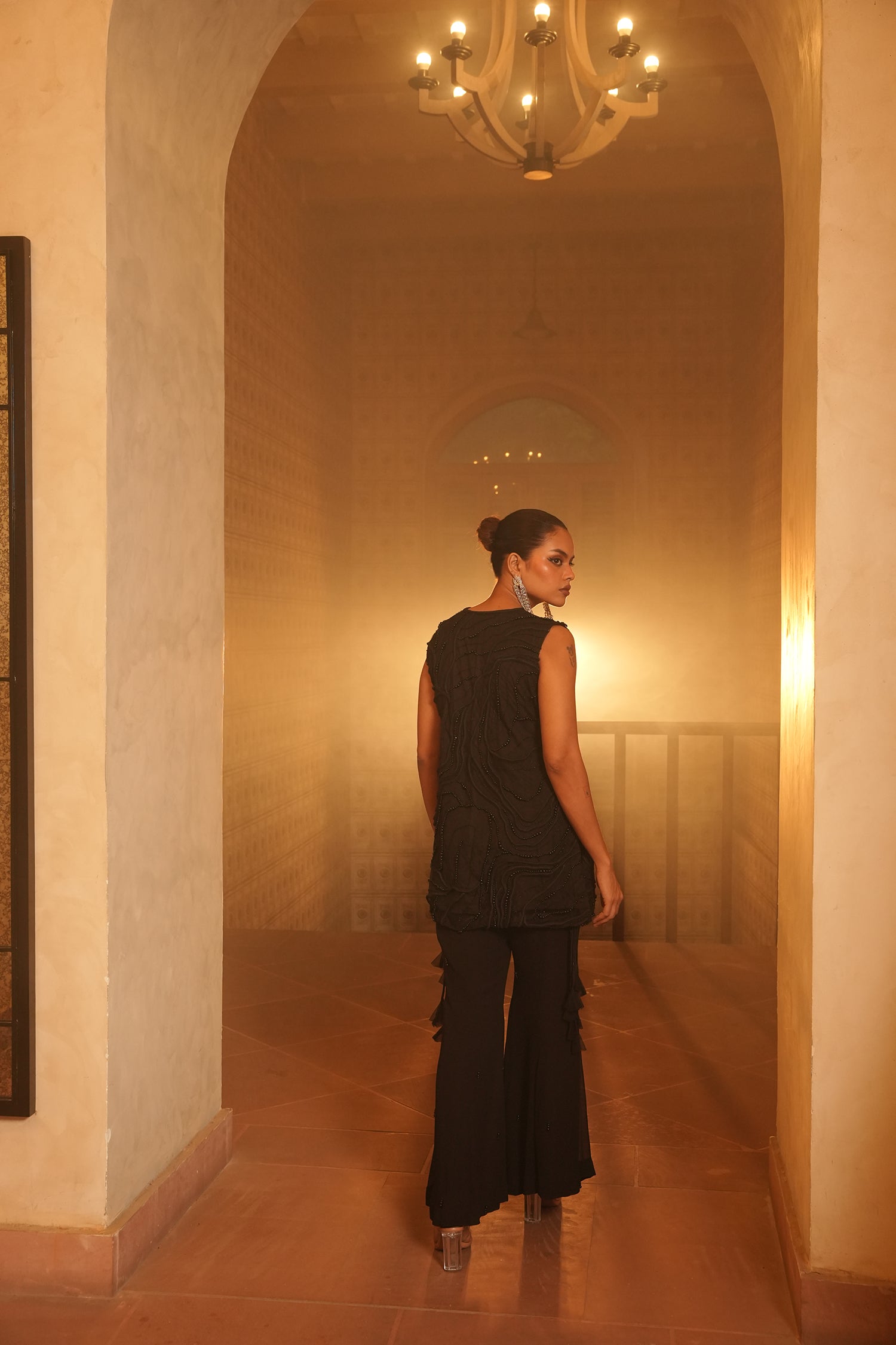 TT Open Jacket With Sharara Pants