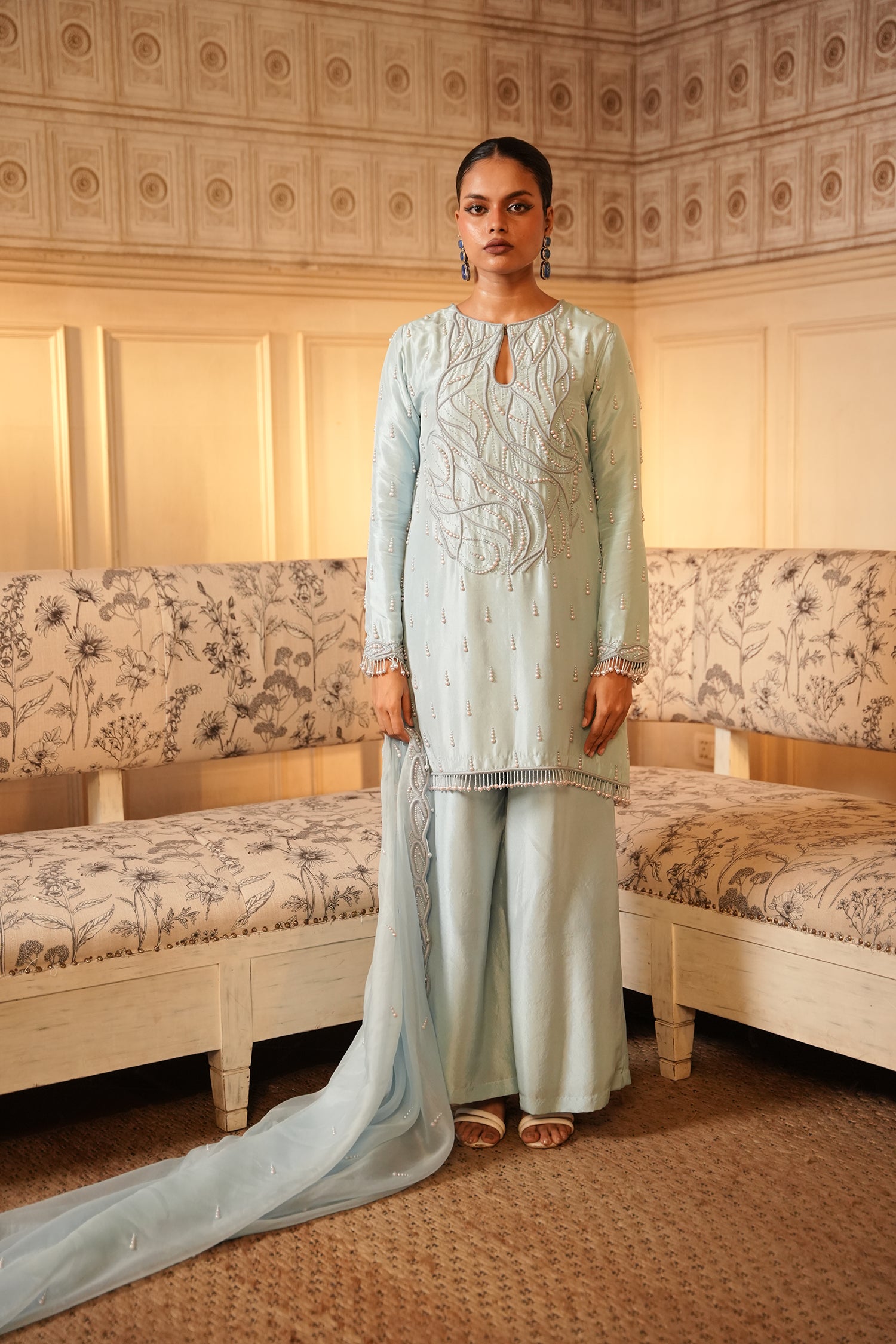 TT Short Kurta With Sharara Pants And Duppatta