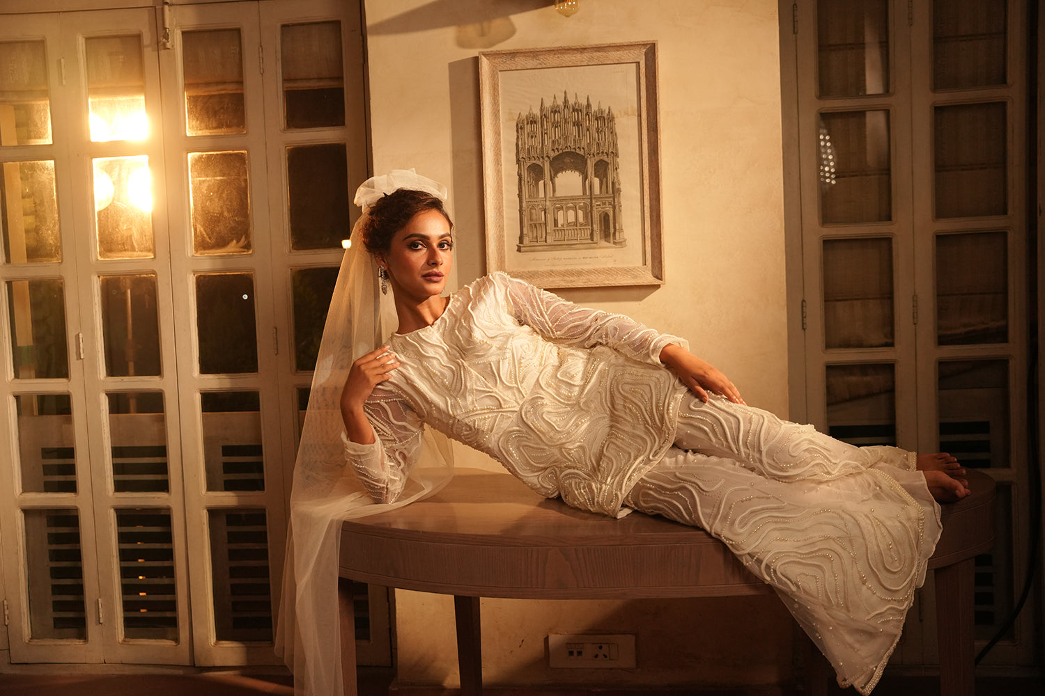 TT Peplum Top With Gharara Pants