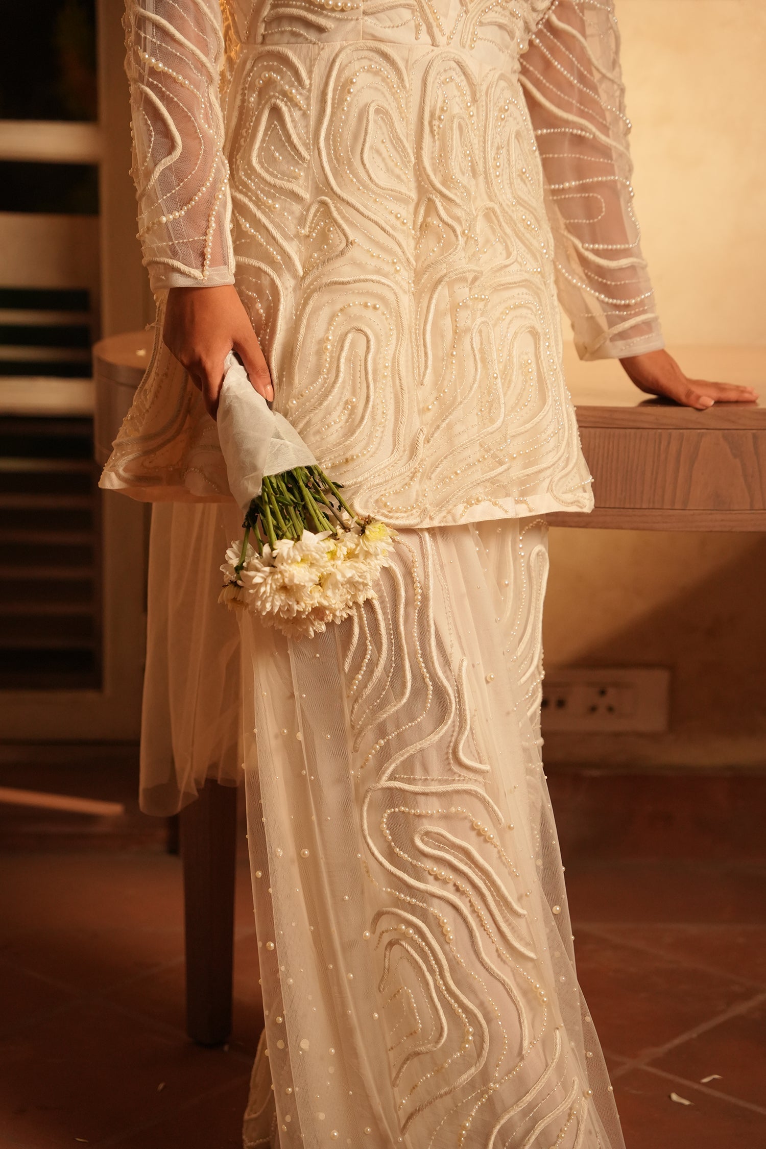 TT Peplum Top With Gharara Pants