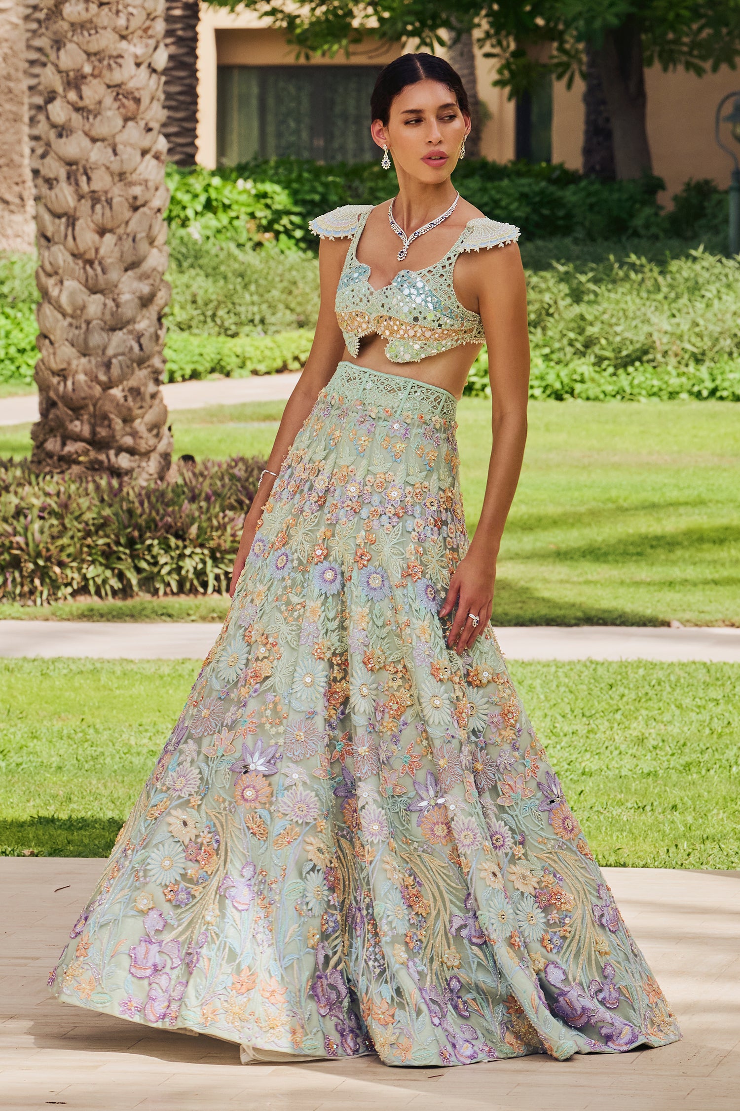 Sea Shell Bloom Lehenga Set