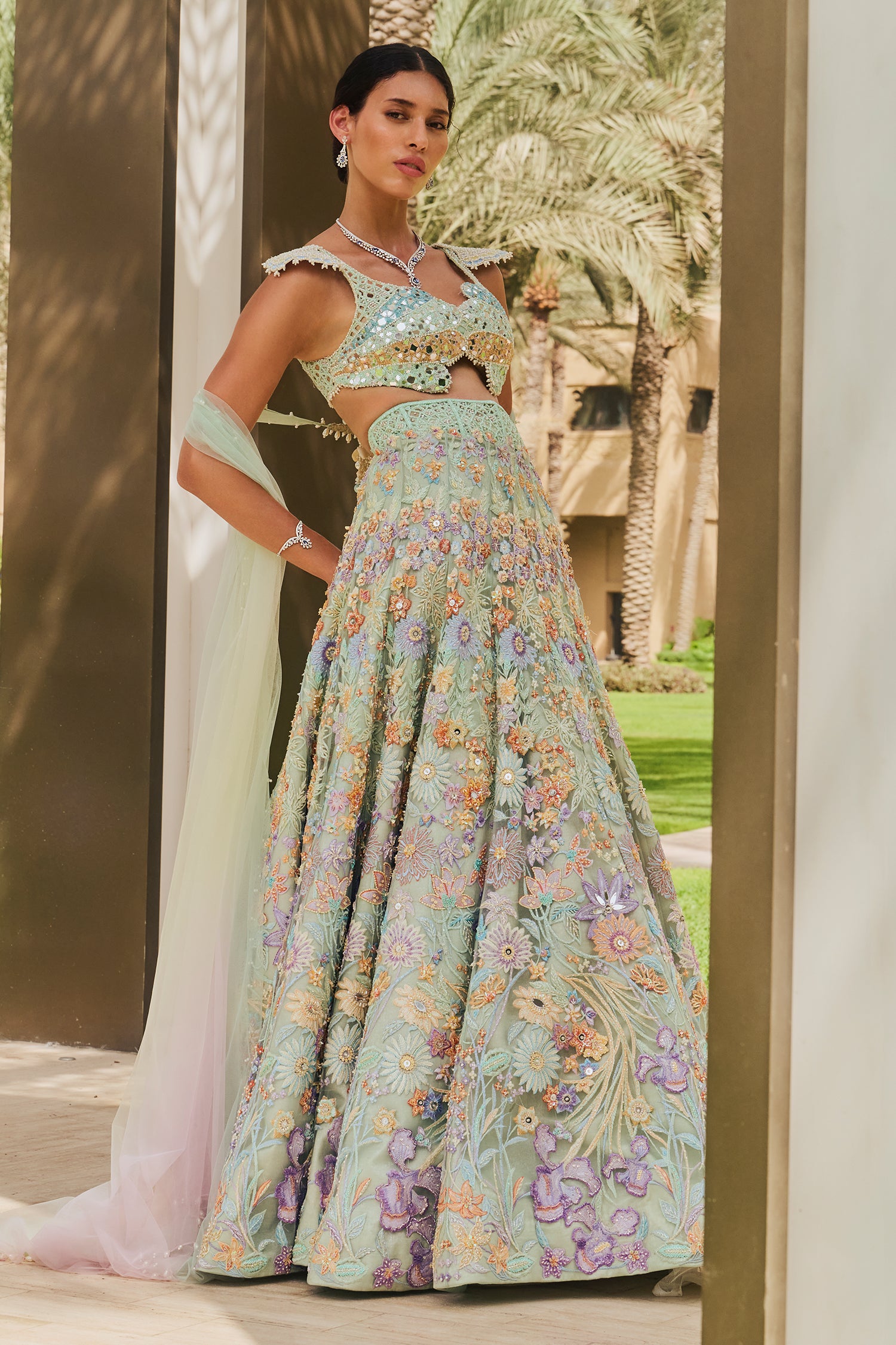 Sea Shell Bloom Lehenga Set