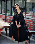 Drape Skirt Set with Ruffle Dupatta - Georgette Crepe