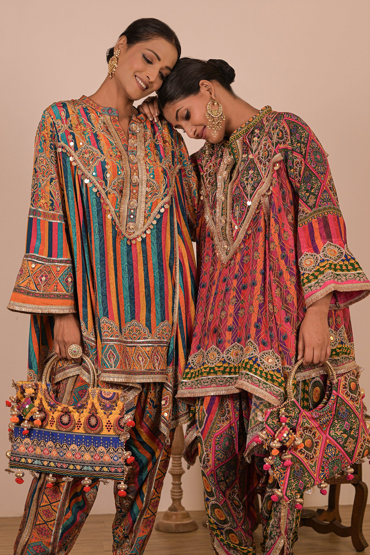 Sapphire Blue Crepe Suit with Tulip Pant and Matching Canvas tote bag