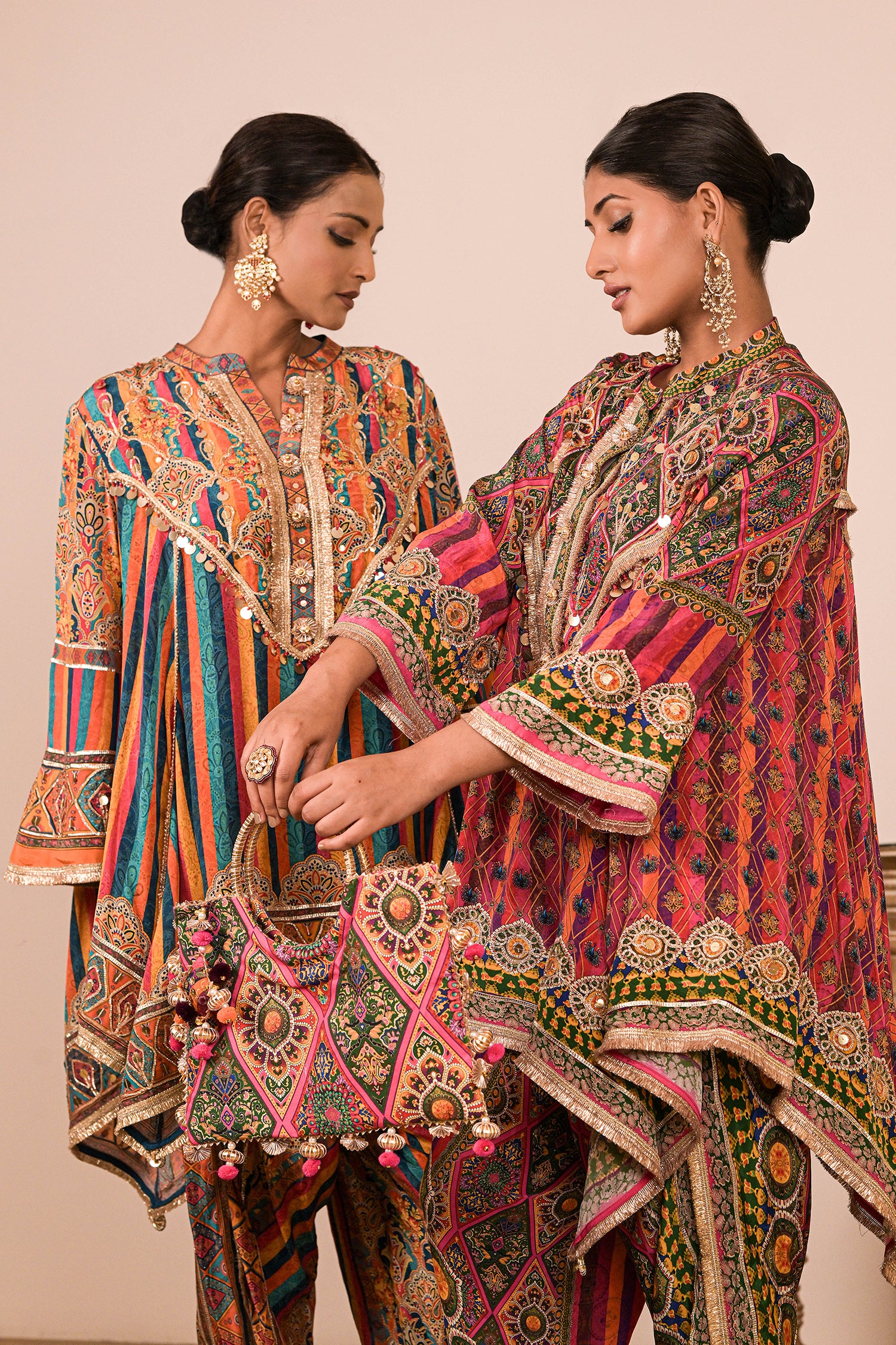 Sapphire Blue Crepe Suit with Tulip Pant and Matching Canvas tote bag