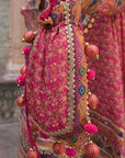 Rani Pink Viscose Crepe Suit Set with Tulip Pants – Festive Glamor