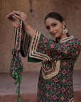 Kai Green Crepe Kurti Pant Set Designer Indian Ethnic Wear
