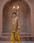 Mehandi Green Crepe Kurti Set Trendy Indian Festive Outfit