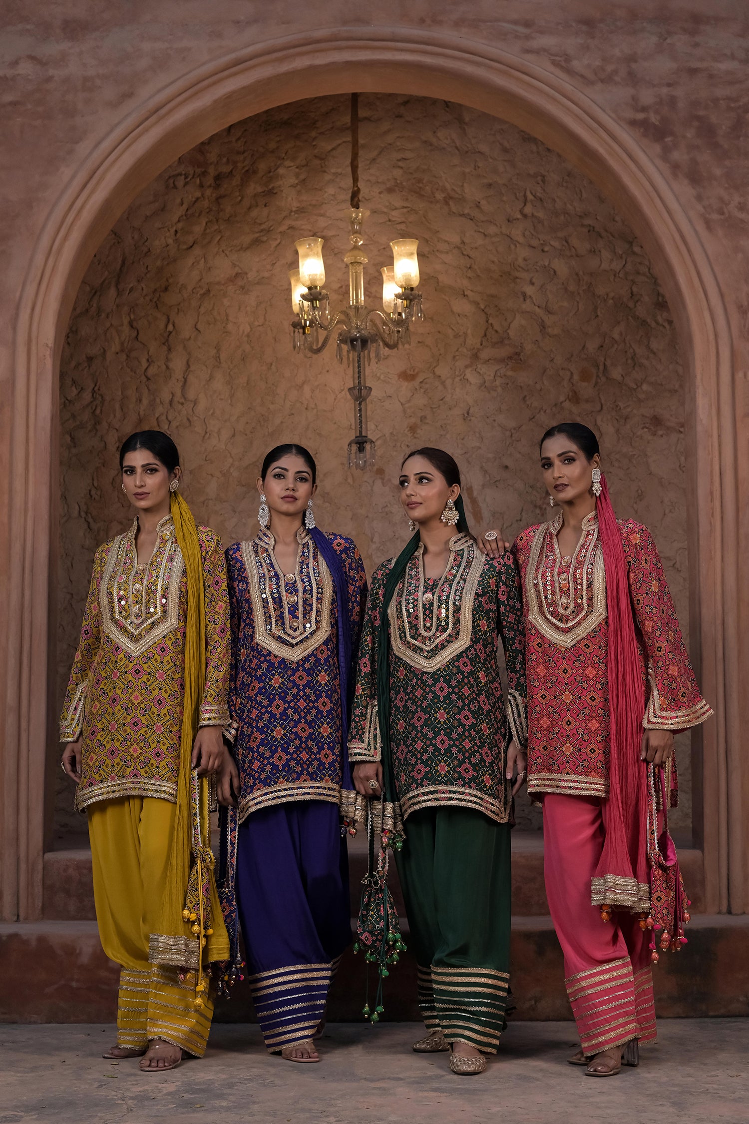 Kai Green Crepe Kurti Pant Set Designer Indian Ethnic Wear