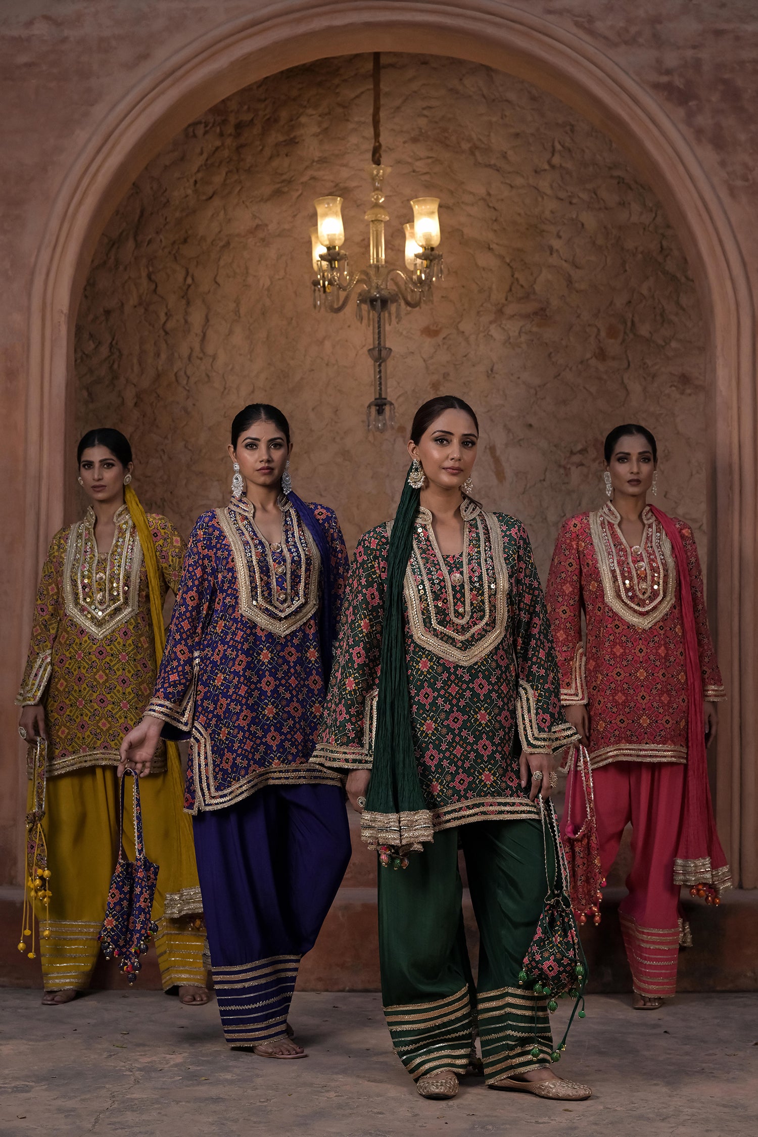Kai Green Crepe Kurti Pant Set Designer Indian Ethnic Wear