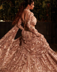 Bronze Affair Lehenga Set. 2 (Lehenga with attached drape dupatta + Blouse)