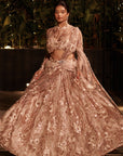 Bronze Affair Lehenga Set. 2 (Lehenga with attached drape dupatta + Blouse)
