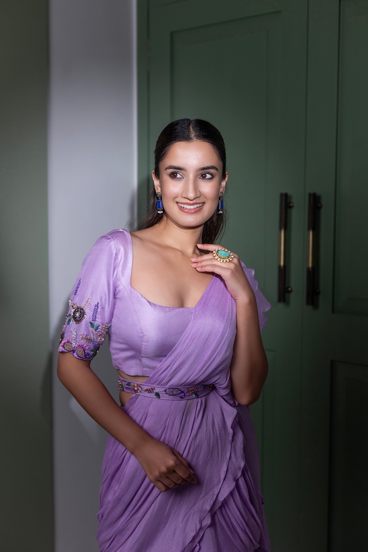 Lilac Saree
