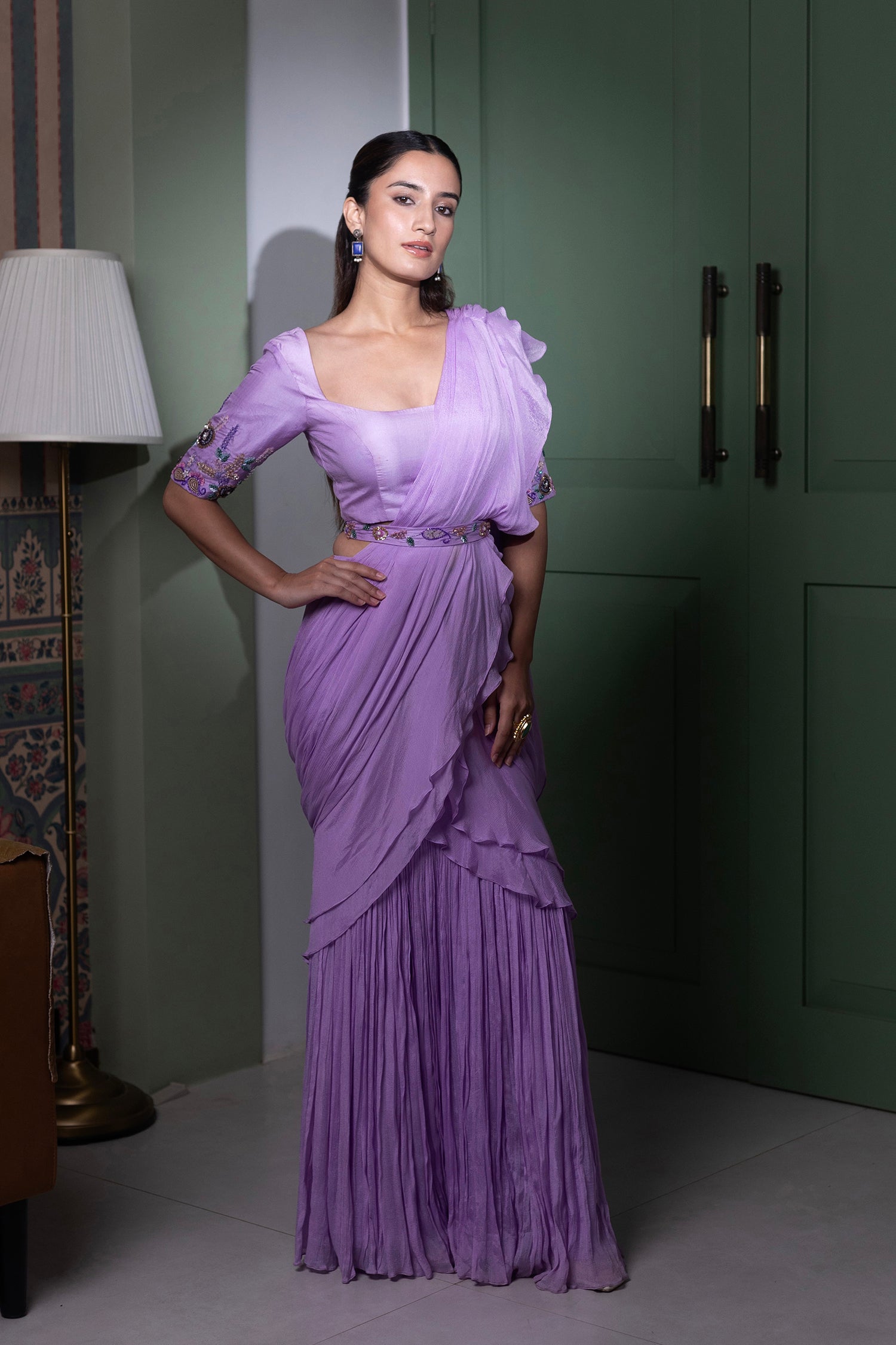 Lilac Saree