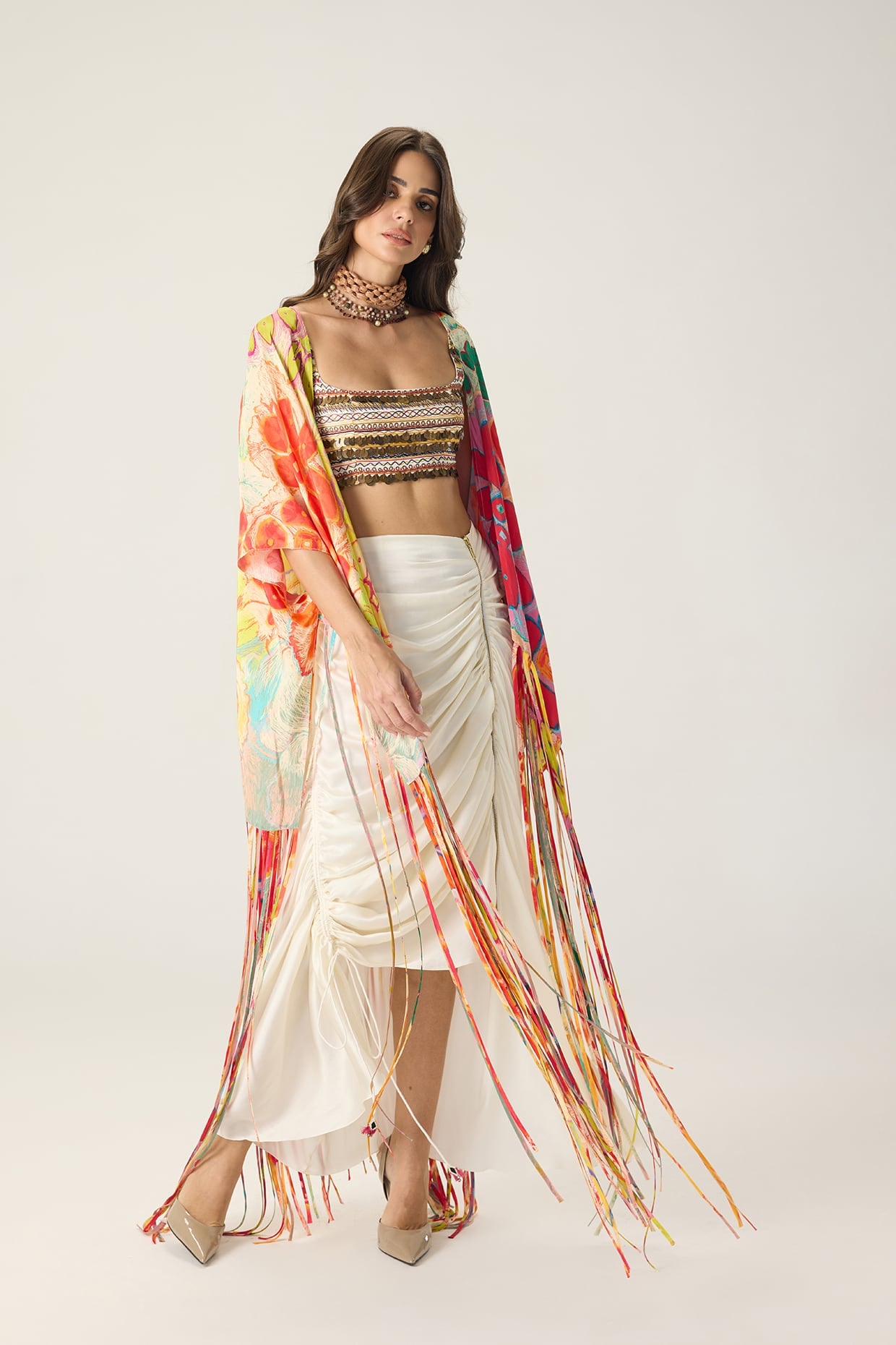 MELANINE BUSTIER / LENI CAPE / QUINCY SKIRT