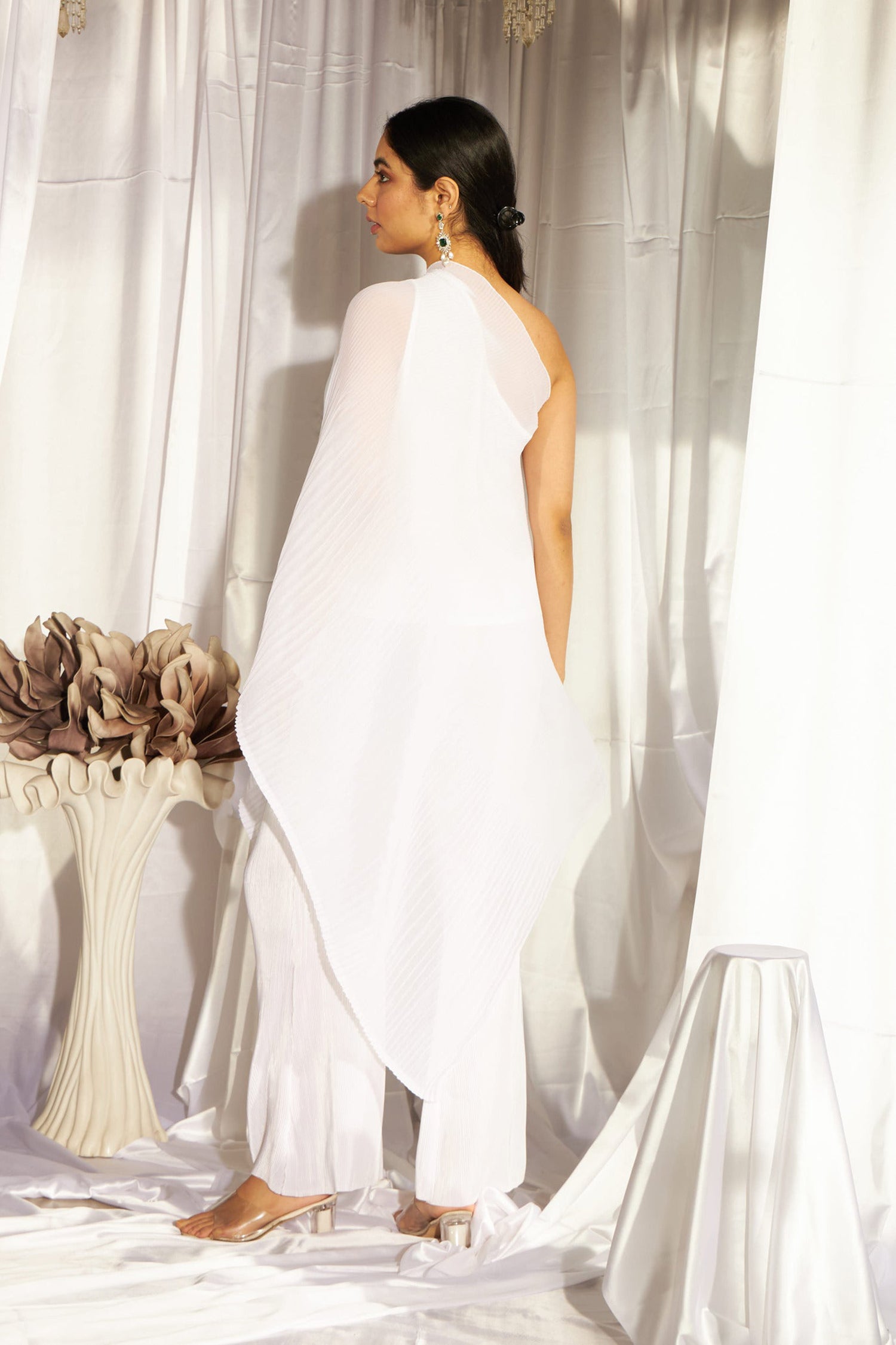 Avyah Off-shoulder Top with Pants - Ivory