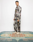 PLEATED BARREL-LEG PANTS