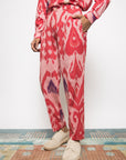 PLEATED BARREL-LEG PANTS