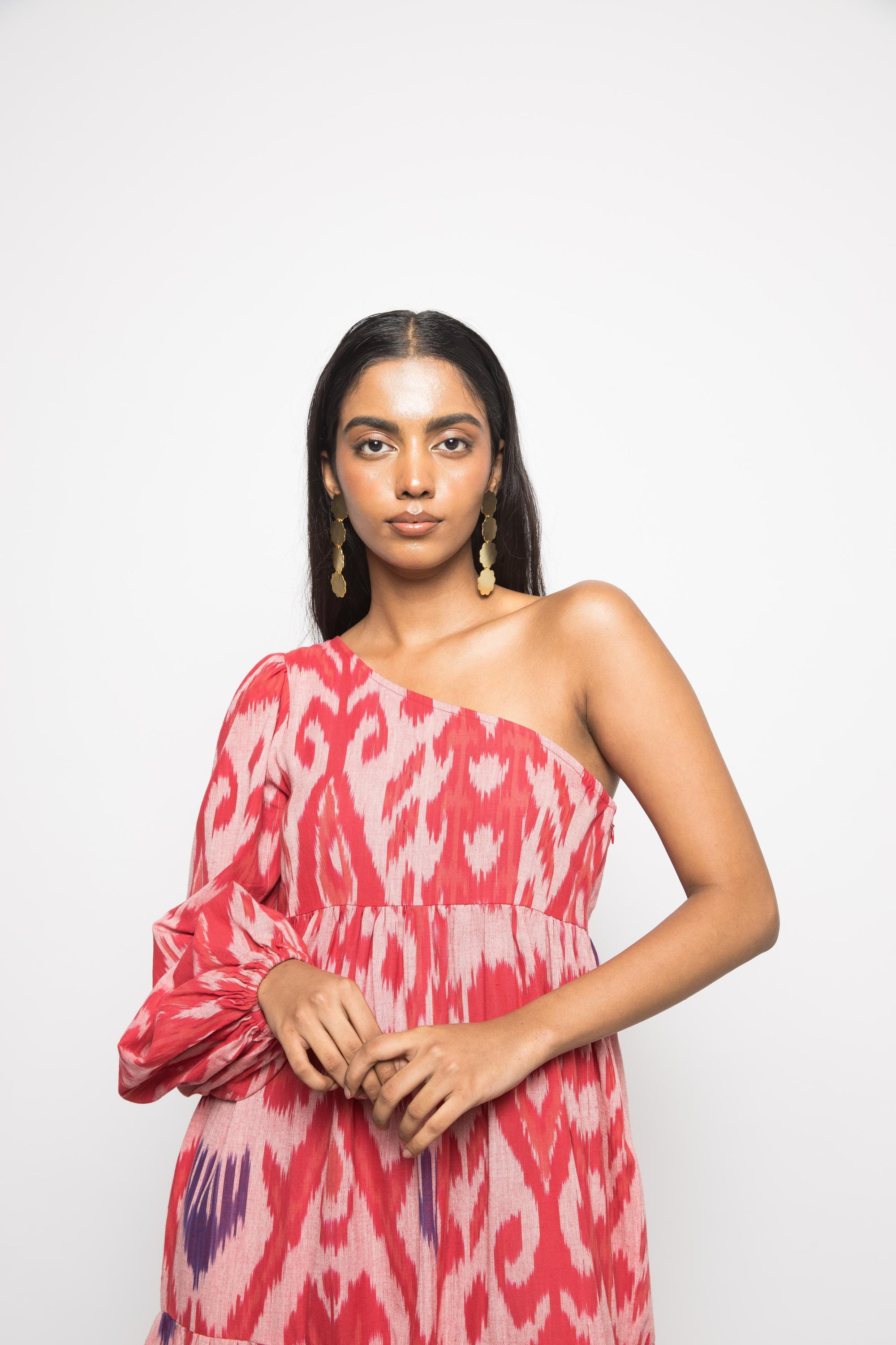 ONE SHOULDER TIER MAXI
