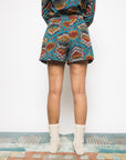 SLOUCHY PLEATED SHORTS - TURQUOISE