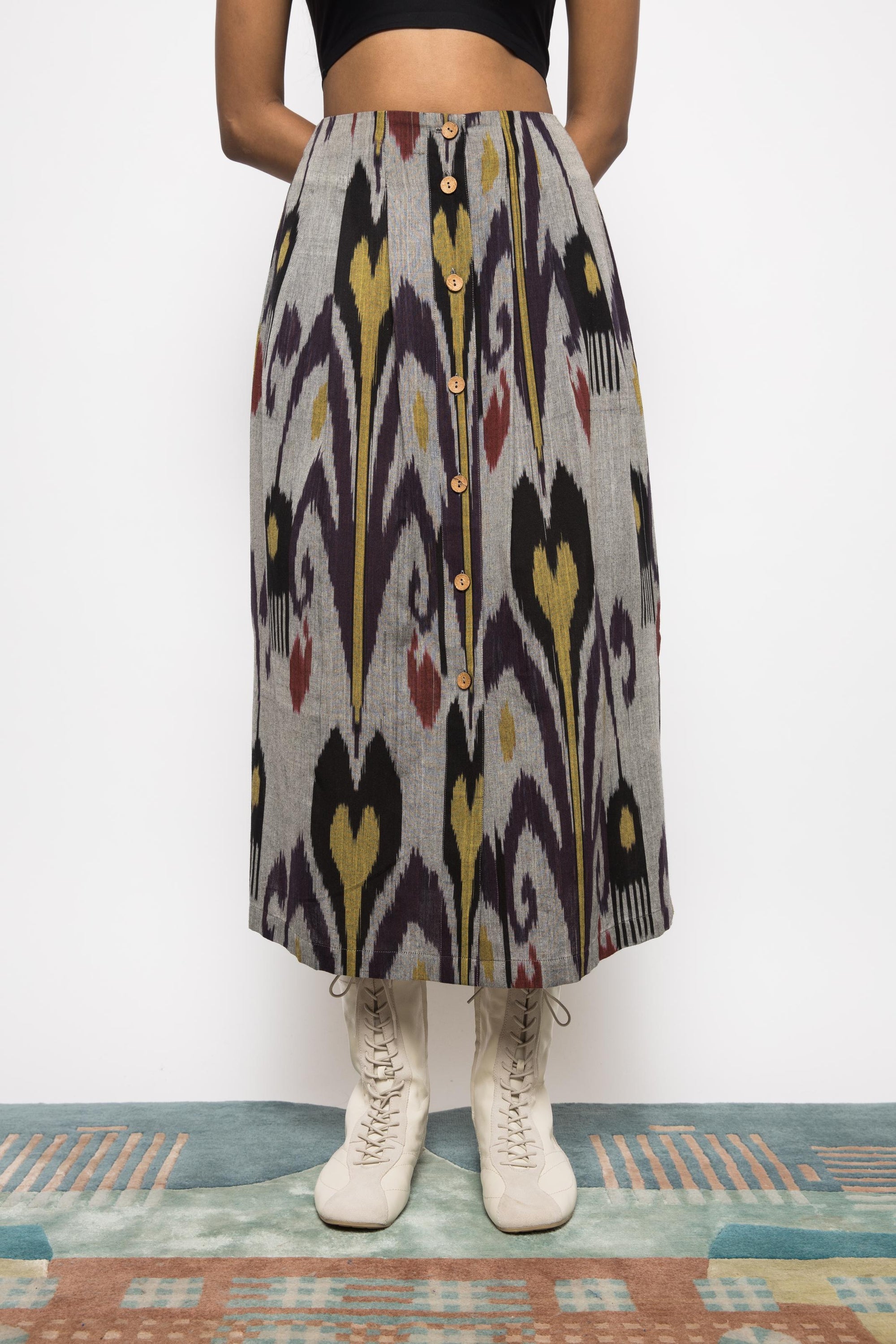 PLEATED MIDI SKIRT