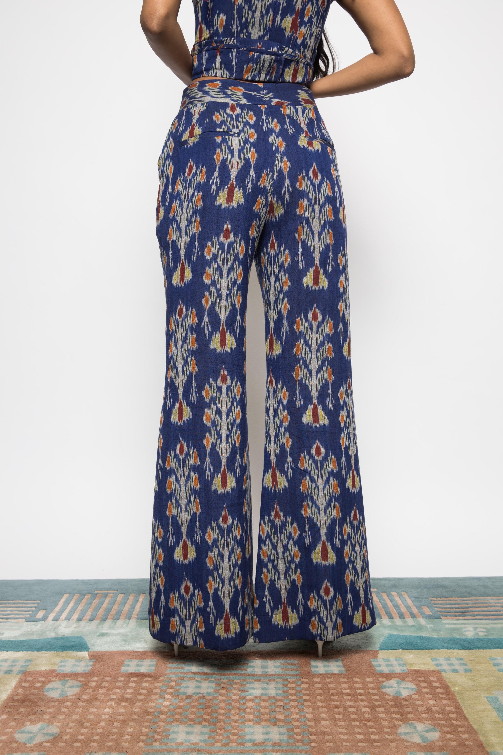 KICK &amp; FLARE PANTS - ROYAL BLUE