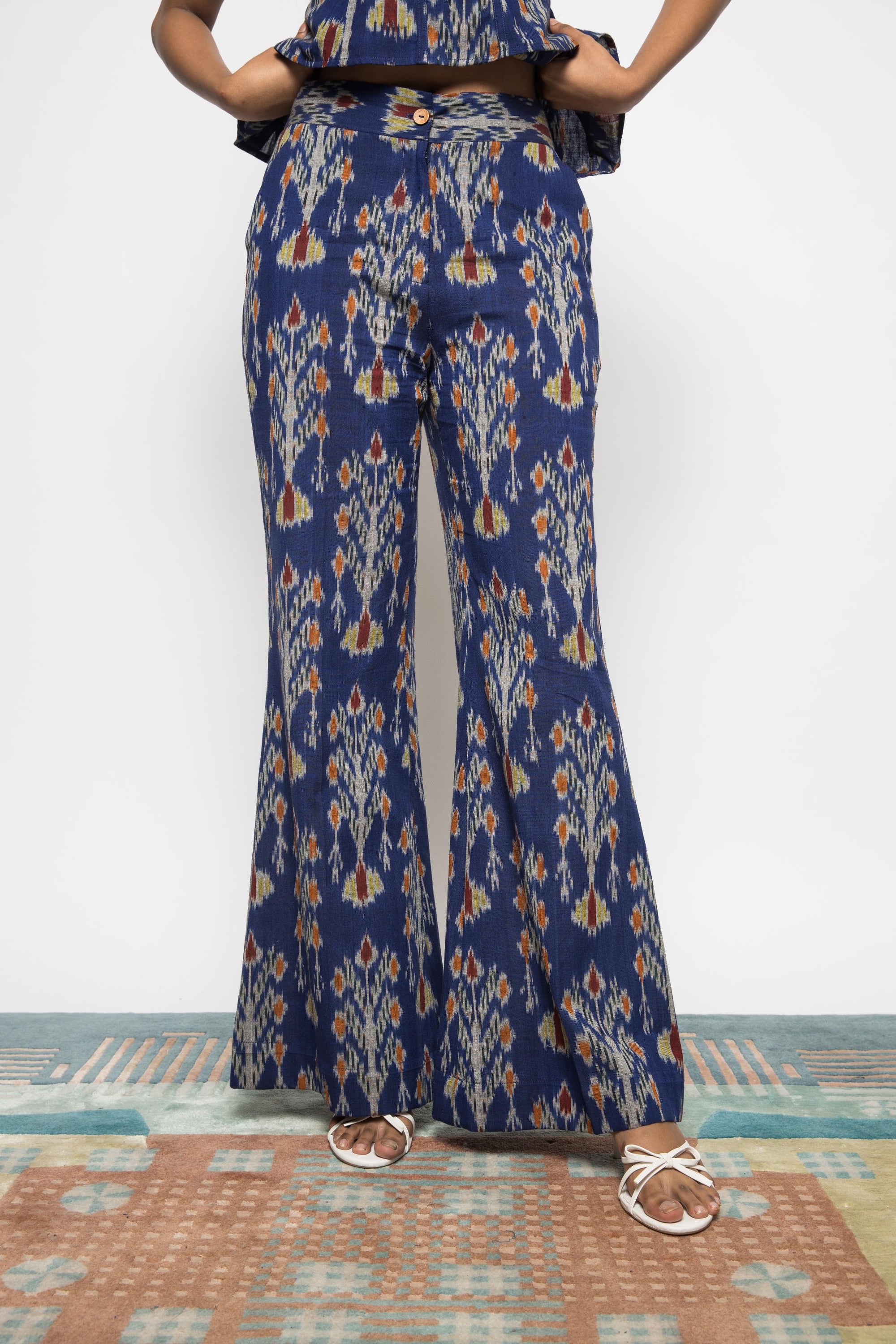 KICK &amp; FLARE PANTS - ROYAL BLUE