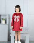 Velvet Dress with Bow