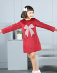 Velvet Dress with Bow