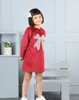 Velvet Dress with Bow