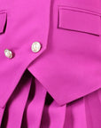 Coat with Pleated Skirt