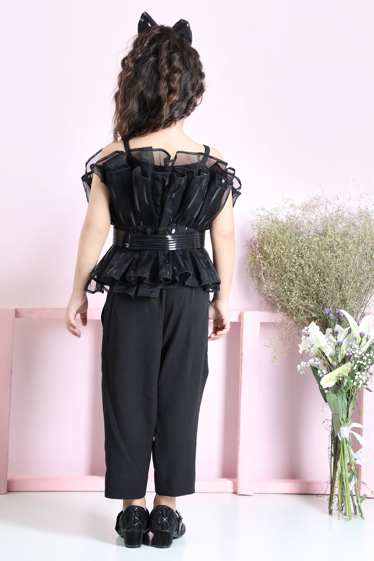 Black Co-ord Set with Belt