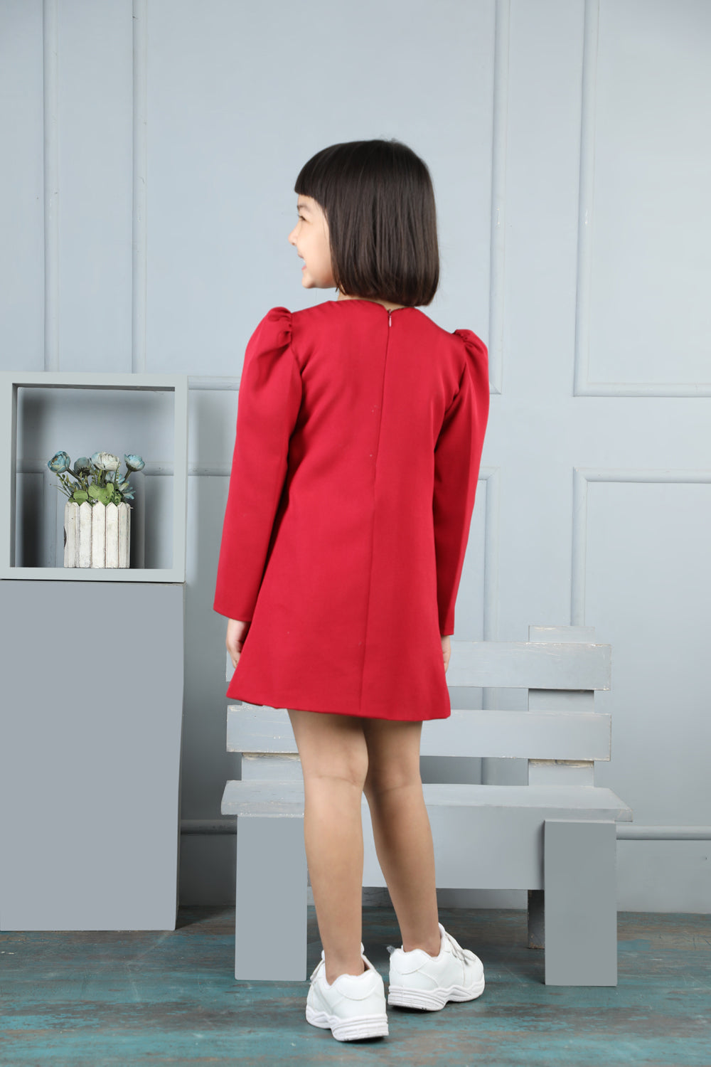 Straight Dress with Small Slit