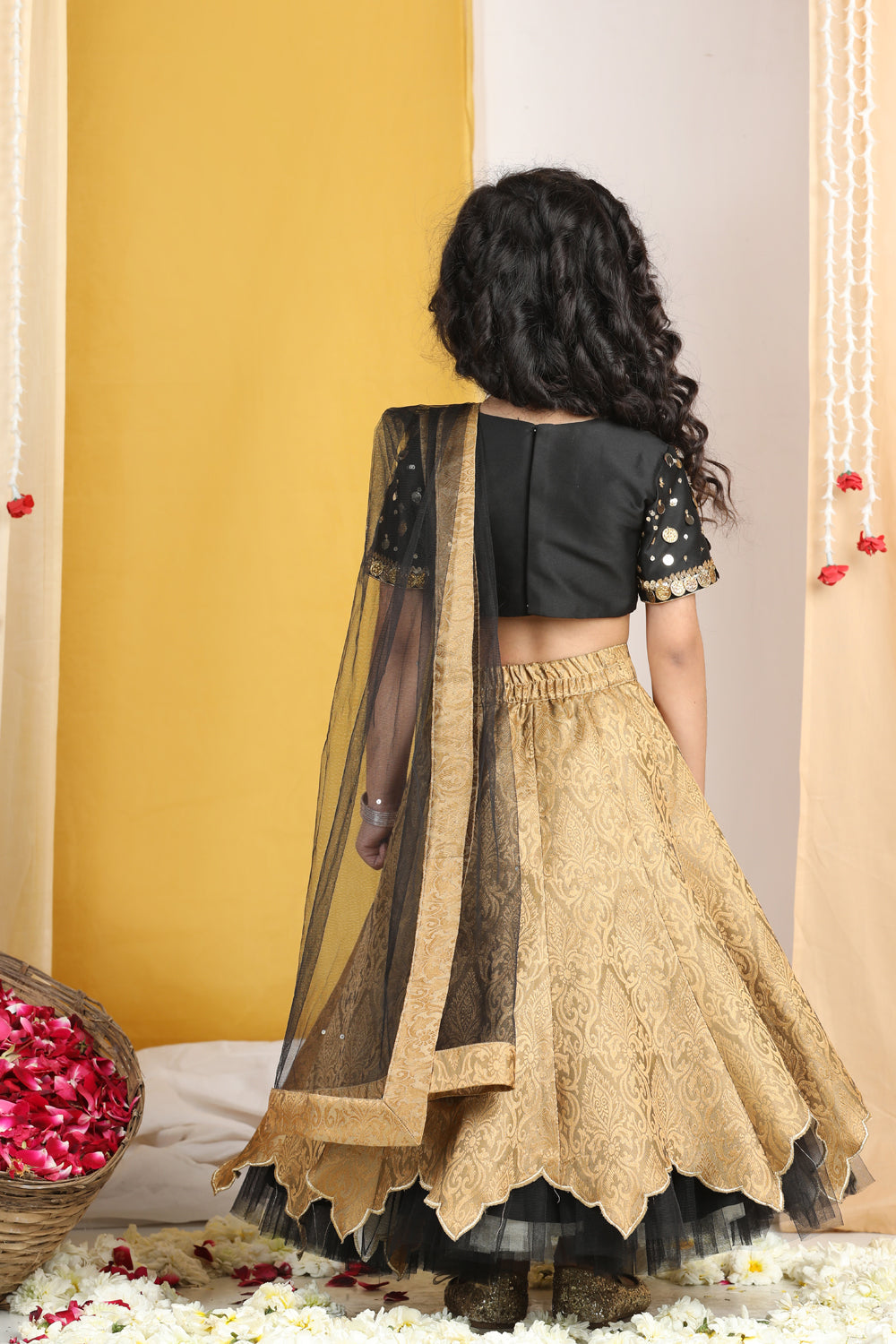 Sequence N Coin Work with Banarsi Lehanga with Cut Work