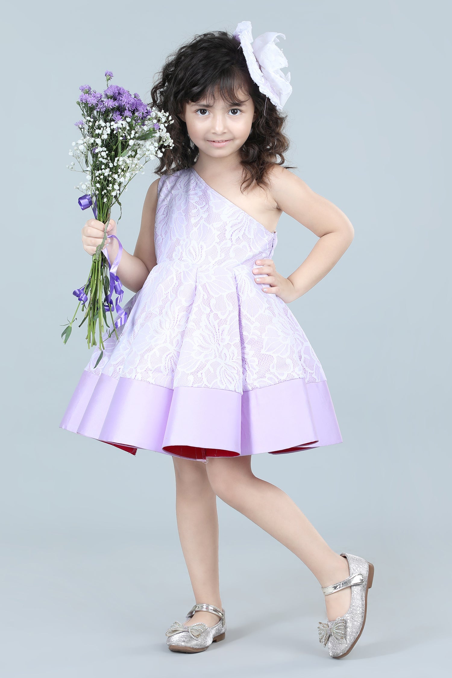 Lilac Off Shoulder Dress