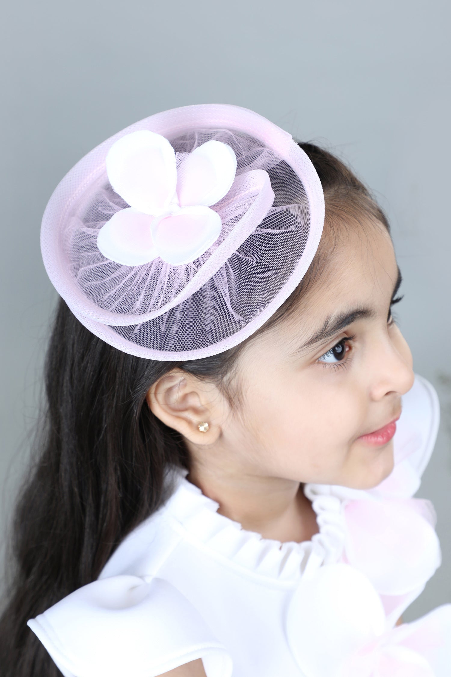 White Dress with 3D Flowers