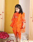 Girl Peplum Suit with Embroidery