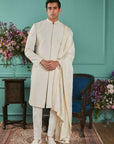 Winter White Sherwani Set