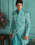 Cameo Blue Sherwani Set