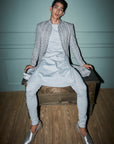 Crystal Grey Sherwani Set