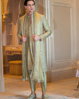 Olive Oleander Sherwani Set