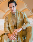 Olive Oleander Sherwani Set